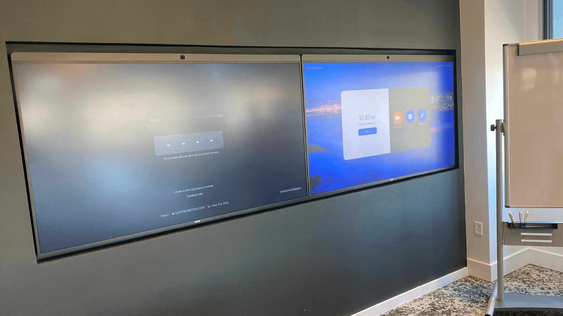 Large Touch Display Conferencing Setup
